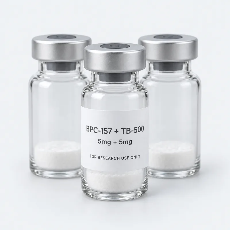 A pack of 10 vials of BPC-157 + TB-500 5mg + 5mg