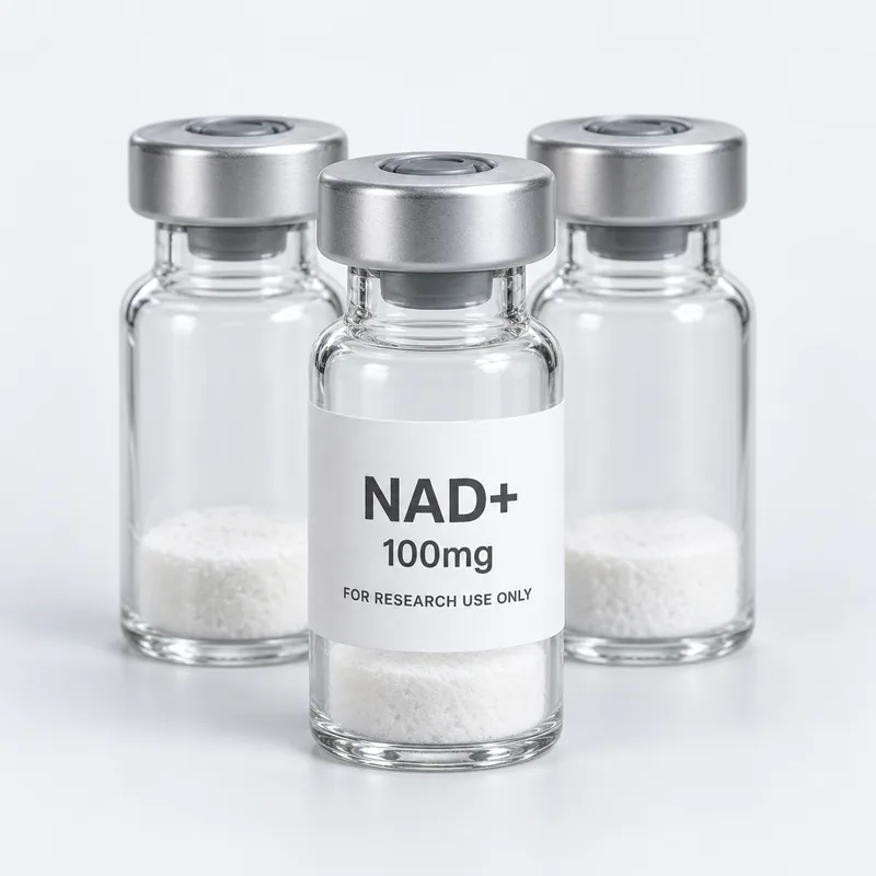 A pack of 10 vials of NAD+ 100mg