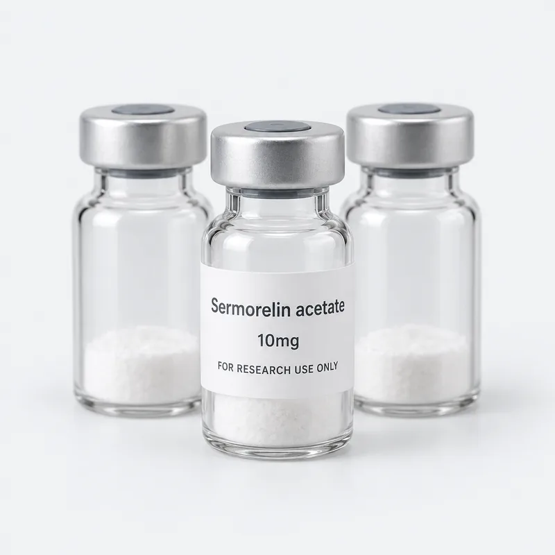A pack of 10 vials of Sermorelin acetate 10mg