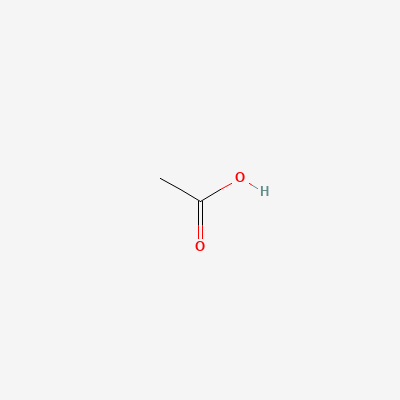 Chemical structure depiction of Acetic acid, from PubChem compound 176
