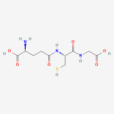 Chemical structure depiction of Glutathione, from PubChem compound 124886