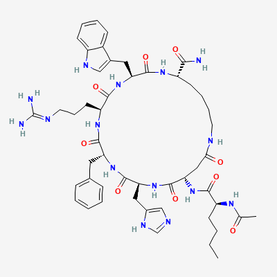 Chemical structure depiction of Melanotan 2, from PubChem compound 92432