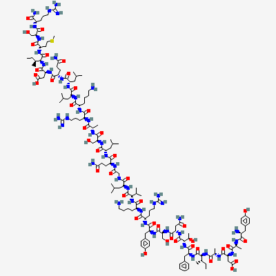Chemical structure depiction of Sermorelin acetate, from PubChem compound 16132413